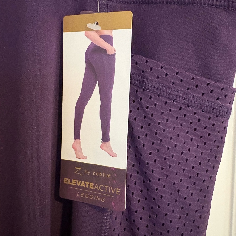 Zobha Eggplant High-Waist Leggings